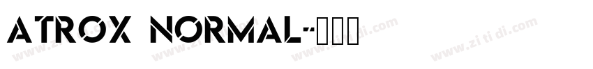 ATROX normal字体转换 ATROX normal字体转换